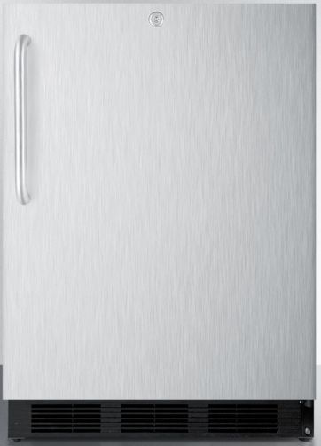Summit SPR7OSSTADA ADA Compliant Commercial Outdoor Refrigerator for Built-in or Freestanding Use in Complete Stainless Steel, 5.5 cu.ft. Capacity, RHD Right Hand Door Swing, Professional towel bar handle, U.L. approved for outdoor use,Automatic defrost, Factory installed lock, Ground Fault Circuit Interrupter, Adjustable glass shelves (SPR-7OSSTADA SPR 7OSSTADA SPR7OSST SPR7OS SPR7)