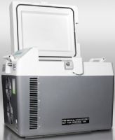 Summit SPRF26M Portable 12V/24V Cooler Capable of Operating at -18C or Standard Refrigerator Temperatures with Lock and Trolley Included, For Medical Storage Only, 0.88 cu.ft. Capacity, Sliding Door Swing, U.L. approved, Portable refrigerator/freezer, Plug into the lighter socket of any vehicle or 24V battery (SPRF-26M SPRF 26M SPRF26 SP-RF26M SPR-F26M) 