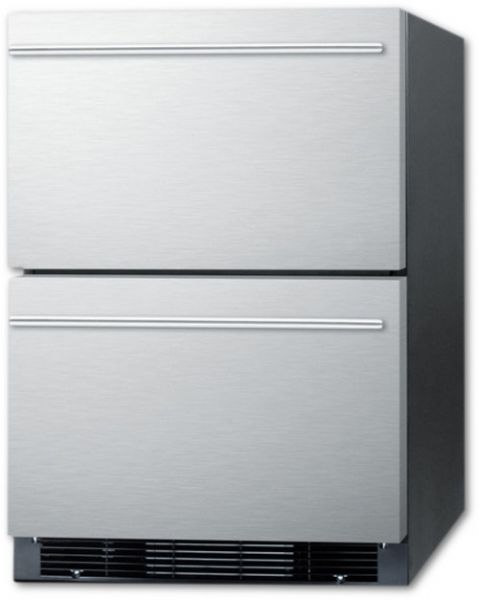 Summit SPRF2D5 Undercounter Refrigerator and Freezer Drawers 24