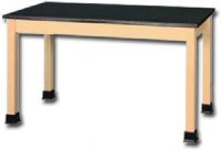 Shain SPT-6024ER Plain Student Table Plastic 60" x 24", Laminate Top; Solid maple base; Black Melamine tabletop; Fixed height of 30"; Bolt reinforced for durability; With removable leg boots; Dimensions 30" x 60" x 24"; Weight 115 Lbs (SHAINSPT6024ER SHAIN SPT6024ER SPT 6024ER SPT6024 ER 6024 SHAIN-SPT6024ER SPT-6024ER SPT6024-ER) 