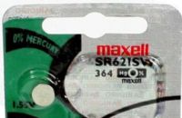 Maxell SR621SW Model 364 Silver Oxide Watch Battery, High Drain batteries are for applications with a continuous, low power consumption and/or occasional high peak currents, Shelf life of 5+ years, 1.55V Voltage, 6.8 mm Diameter, 2.2 mm Height (SR-621SW SR 621SW SR621-SW SR621 SW) 