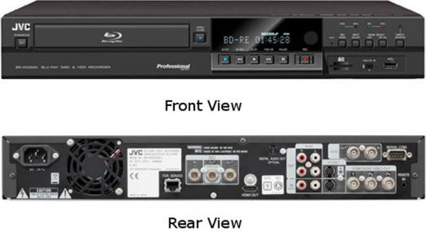 JVC SR-HD2500US Blu-ray disc recorder / DVDR / HDDR, Professional A/V System Recommended Use, Stereo Output Mode, Blu-ray disc recorder Type, DVD-R, DVD-RW, DVD, CD, BD-R, BD-RE, BD-ROM, BD-R DL Media Type, DVD-R, DVD-RW, BD-RE, BD-R, BD-R DL Recordable Media, MPEG-2, MPEG-4, H.264, AVCHD Supported Digital Video Standards, JPEG photo playback DVD Additional Features, Hard disk drive - 500 GB Internal Storage, UPC 046838043918 (SRHD2500US SR-HD2500US SR HD2500US)