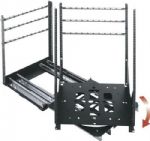 MIDDLEATLANTICSRSRX22 Rotating Pull-Out Rack System 22U; Removable rack frame allows in-shop integration and on-site installation of equipment; Locks in the extended position for simplified equipment integration; Rotating equipment bay locks in place at 0 degrees, 60 degrees and 90 degrees for easy installation and servicing; Self-centering mounting base makes it simple to align system within cabinet opening; Finish Type: Flat Black Powder Coat; RoHS: Yes; UPC 656747047428 (MIDDLEATLANTICSRSRX22 