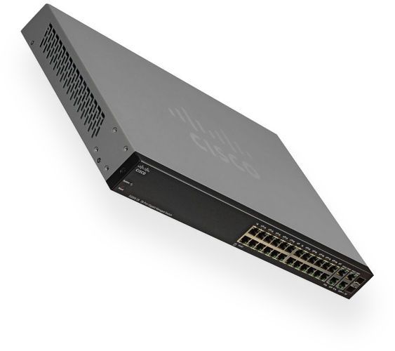 Cisco SRW2024-K9-NA Model SG300-28 Samll Business 300 Series Managed Gigabit Ethernet Switch, 26 Copper GE Ports, 2 Combo Mini-GBIC GE Ports, 56 Gbps Switch Capacity, 256 VLAN, 4 QoS Priority Queues, 8000 MAC Address Table, 19-Inch Rack Mountable, 16 MB Flash, 128 MB CPU memory, UPC 882658295997 (SRW2024K9NA SRW2024K9-NA SRW2024-K9NA SRW2024-K9 SRW2024 SG30028 SG300 28)