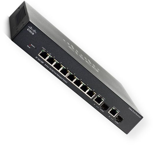 Cisco SRW208P-K9-NA model SF302-08P Ethernet Switch, 10 Total Number of Network Ports, 8 Number of PoE Ports, Uplink Port, Management Port, Gigabit Ethernet and Fast Ethernet Ethernet Technology, 10/100/1000Base-T and 10/100Base-TX Network Technology,SFP Expansion Slot Type , 2 Number of SFP Slots, 2 Layer Supported, 128 MB Standard Memory, 16 MB Flash Memory, Replaced Linksys SRW208P, UPC 882658296239 (SRW208PK9NA SRW208P-K9-NA SRW208P K9 NA SF30208P SF302-08P SF302 08P)