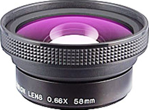 Raynox SRW-6600-58  Wide Angle Converter Lens, 0.66x Magnification, 58mm Rear Mount Diameter, 72mm Front Mount Diameter, 3E/3G Construction, Elements/Groups, 3.1