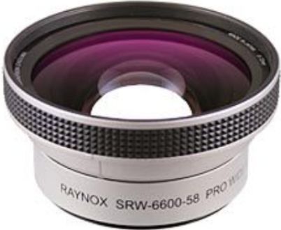 Raynox SRW-6600-LE Wideangle 0.66X Lens with Limited Zoom Capability, Silver, 3G/3E Optical coated glass elements lens construction, 72mm Front filter size, Mounting threads 58mm (SRW6600LE SRW6600-LE SRW-6600LE SRW-6600 SRW6600 SRW-6600-58LE)
