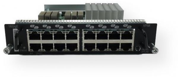Juniper Networks SRX-GP-16GE 16-Port Gigabit Ethernet XPIM Interface Module, Designed For Juniper SRX650 Services Gateway, 1 Gbps Data Transfer Rate, Two slots high (double high) and one slot wide (SRXGP16GE SRXGP-16GE SRX-GP16GE)