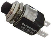 Seco-Larm SS-033Q/BK ENFORCER Black N.C. Momentary Push Button Switch, Fit 1/2" (13mm) hole, Rated 1 Amp at 12VDC (SS033QBK SS033Q/BK SS-033QBK SS-033Q-BK)  