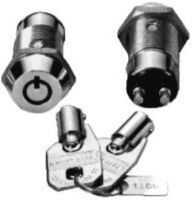 Seco-Larm SS-095-1H0 ENFORCER High-Security Tubular Key Lock; Shunt ON/OFF 2 terminals, SPST; Maintained ON-OFF, key removable from OFF position only; 12VDC, 2 Amps max; Key #1300 (SS0951H0 SS095-1H0 SS-0951H0)  