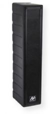 Amplivox SS1234 Wall Mount Line Array Soundbar PA Speaker with Wired Microphone; Sealed type and rotational molded enclosure; 50 Watts amplifier; 4 ohm rated impedance; 400 to 12,000 Hz frequency response; Black color enclosure; Perforated and black grilled; 1x RCA audio input; 1x balanced and unbalanced combo 0.25" XLR microphone jack input; UPC 734680512347 (SS1234 SS-1234 S-S1234 AMPLIVOXSS1234 AMPLIVOX-SS1234 AMPLIVOX-S-S1234) 