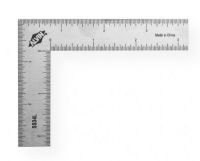 Alvin SS34L 3" x 4" L-Square Stainless Steel Ruler; Made of durable stainless steel with etched inch graduations; Ideal for hobby and craft projects; Shipping Weight 0.05 lb; Shipping Dimensions 5.00 x 4.5 x 0.5 in; UPC 088354808602 (ALVINSS34L ALVIN-SS34L ALVIN/SS34L OFFICE DRAWING) 