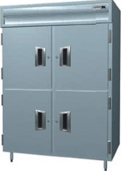 Delfield SSDFL2-SH Solid Half Door Dual Temperature Reach In Refrigerator / Freezer - Specification Line, 15 Amps, 60 Hertz, 1 Phase, 115 Volts, Doors Access, 49.3 cu. ft. Capacity, 24.65 cu. ft. Capacity - Freezer, 24.65 cu. ft. Capacity - Refrigerator, 1/2 HP Horsepower - Freezer, 1/4 HP Horsepower - Refrigerator, 2 Number of Doors, 6 Number of Shelves, 2 Sections, Swing Door Style, Solid Door, 25.06