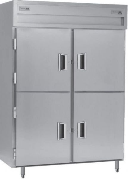 Delfield SSDRP2-SH Stainless Steel Solid Half Door Dual Temperature Reach In Pass-Through Refrigerator / Freezer - Specification Line, 15 Amps, 60 Hertz, 1 Phase, 115 Volts, Doors Access, 49.92 cu. ft. Capacity, 24.92 cu. ft. Capacity - Freezer, 24.92 cu. ft. Capacity - Refrigerator, Swing Door Style, Solid Door, 1/2 HP Horsepower - Freezer, 1/4 HP Horsepower - Refrigerator, 4 Number of Doors, 6 Number of Shelves, 2 Sections, UPC 400010728572 (SSDRP2-SH SSDRP2 SH SSDRP2 SH)