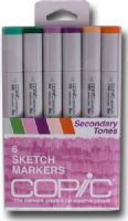 Copic SSECONDARY Sketch, 6-Color Second Tones Market Set; The most popular marker in the Copic line; Perfect for scrapbooking, professional illustration, fashion design, manga, and craft projects; Photocopy safe and guaranteed color consistency; The Super Brush nib acts like a paintbrush both in feel and color application; UPC COPICSSECONDARY (COPICSSECONDARY COPIC SSECONDARY COPIC-SSECONDARY) 