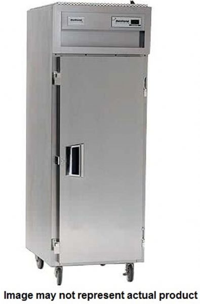 Delfield SSF1-S Stainless Steel One Section Solid Door Reach In Freezer - Specification Line, 9 Amps, 60 Hertz, 1 Phase, 115 Volts, Doors Access, 25 cu. ft. Capacity, Swing Door, Solid Door, 1/2 HP Horsepower - Freezer, Freestanding Installation, 1 Number of Doors, 3 Number of Shelves, 1 Sections, 6