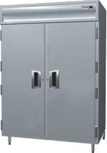 Delfield SSH2N-S Stainless Steel Solid Door Two Section Narrow Reach In Heated Holding Cabinet - Specification Line, 16 Amps, 60 Hertz, 1 Phase, 120/208-240 Voltage, 1,080 - 2,160 Watts, Full Height Cabinet Size, 43.94 cu. ft. Capacity, Solid Door, 2 Number of Doors, 2 Sections, 6