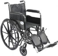 Drive Medical SSP218FA-ELR Silver Sport 2 Wheelchair, Non Removable Fixed Arms, Elevating Leg Rests, 4 Number of Wheels, 12.5" Closed Width, 8" Casters, 16" Seat Depth, 18" Seat Width, 14" Armrest Length, 24" x 1" Rear Wheels, 16" Back of Chair Height, 8" Seat to Armrest Height, 17.5"-19.5" Seat to Floor Height, 27.5" Armrest to Floor Height, 42" x 12.5" x 36" Folded Dimensions, 42" Overall Length without Riggings, 300 lbs Product Weight Capacity, UPC 822383140476 (SSP218FA-ELR SSP218FA ELR SSP2 