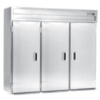 Delfield SSRRI3-S Stainless Steel Three Section Solid Door Roll In Refrigerator - Specification Line, 16 Amps, 60 Hertz, 1 Phase, 115 Volts, Doors Access, 113.28 cu. ft. Capacity, Swing Door, Solid Door, 1/2 HP Horsepower, 1 Number of Doors, 1 Rack Capacity, 1 Sections, 94" W x 30" D x 72" H Interior Dimensions, Accommodates one 28.50" x 27.25" x 72" pan rack, UPC 400010731435 (SSRRI3-S SSRRI3 S SSRRI3S) 