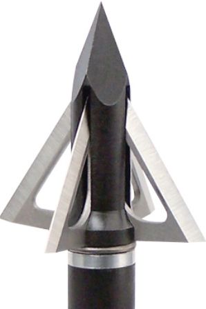 Slick Trick ST100S Standard Fixed Blade Broadhead 100 Gain (3-Pack), .035 SS Lutz Mercedes Blades, Super Steel Ferrule, 1