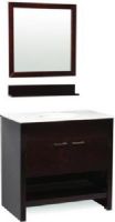 Belmont Décor ST15-36 Auburn Bathroom Vanity, Two Doors with Soft Closing Hinges, Separate back splash design, CARB Compliant, Heat and scratch resistant, Carrera natrual marble plate with single undermounted ceramic basin. Matching luxurious mirror included, Vanity Size 37 x 22 x 35 inch (ST1536 ST-15-36 ST 15-36 ST-1536) 