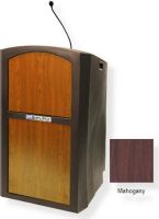 Amplivox ST3250 Pinnacle Multimedia Lectern with Microphone, Mahogany; Ready to add a sound system or plug into a house system; Built-in 21" electret condenser gooseneck mic picks up your voice from up to 20" away; Built-in XLR chassis connector allows you to connect to your in-house sound system; UPC 734680832513 (ST3250 ST3250MH ST3250-MH ST-3250-MH AMPLIVOXST3250 AMPLIVOX-ST3250MH AMPLIVOX-ST3250-MH) 