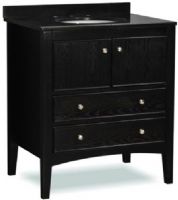 Belmont Décor ST4D2-30 Armstrong Bathroom Vanity, Two doors with soft-closing hinges, Two dovetail drawers with soft-close glides, Separate back splash design, Heat and scratch resistant granite with single undermounted ceramic basin, CARB Compliant, Vanity Size 31 x 22 x 35inch, UPC 816606013036 (ST4D230 ST4D2 30 ST4-D2-30 ST-4D2-30) 