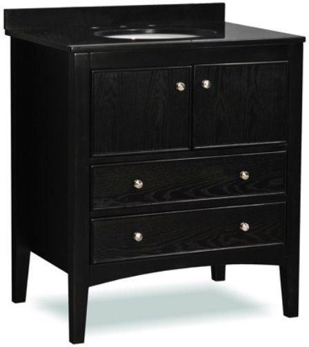 Belmont Dcor ST4D2-36 Armstrong Bathroom Vanity, Two doors with soft-closing hinges, Two dovetail drawers with soft-close glides, Separate back splash design, Heat and scratch resistant granite with single undermounted ceramic basin, CARB Compliant, Vanity Size 37 x 22 x 35inch, UPC 816606013043 (ST4D236 ST4D2 36 ST4-D2-36 ST-4D2-36)
