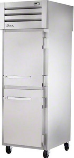 True STA1FPT-2HS-2HS Pass-Thru Solid Door Reach-In Freezer, Stainless steel door, front & sides Exterior, Aluminum side walls & back; stainless steel floor & ceiling Interior, 8.7 Amps, Top Compressor Location, Solid Door Type, -10F Freezer Temperature, 60 Hz, 4 Number of Doors, 1 Number of Sections, Swing Opening Style, 1 Phase, 3 Shelves, Factory  balanced system , Top-mounted condenser (STA1FPT2HS2HS STA1FPT-2HS-2HS STA1FPT 2HS 2HS)