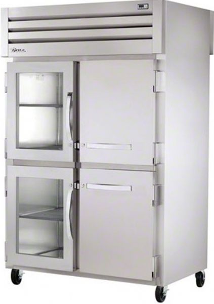 True STA2RPT-2HG/2HS-2S Pass-Thru Half-Door Reach-In Refrigerator, 52.68