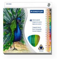 Staedtler 1270C48 Triangular Colored Pencils 48-Set; Easy to grip, ergonomic shape; Brilliant colors are soft and blendable; Easy to sharpen; Color core is 2.9 mm in diameter; AP certified in accordance with ASTM D-4236; 48-Set; Assorted colors; ; Shipping Weight 0.71 lb; Shipping Dimensions 0.75 x 7.5 x 8.00 in; UPC 031901950491 (STAEDTLER1270C48 STAEDTLER-1270C48 DRAWING) 
