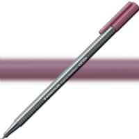 Staedtler 334-260 Triplus, Fineliner Pen, 0.3 mm Tuscan Red; Slim and lightweight with a 0.3mm superfine, metal-clad tip; Ergonomic, triangular-shaped barrel for fatigue-free writing; Dry-safe feature allows for several days of cap-off time without ink drying out; Acid-free; Dimensions 6.3" x 0.35" x 0.35"; Weight 0.1 lbs; EAN 4007817331125 (STAEDTLER334260 STAEDTLER 334-260 FINELINER ALVIN 0.3mm TUSCAN RED) 