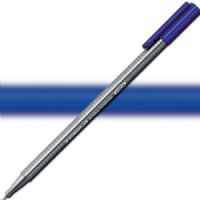 Staedtler 334-3 Triplus, Fineliner Pen, 0.3 mm Blue; Slim and lightweight with a 0.3mm superfine, metal-clad tip; Ergonomic, triangular-shaped barrel for fatigue-free writing; Dry-safe feature allows for several days of cap-off time without ink drying out; Acid-free; Dimensions 6.3" x 0.35" x 0.35"; Weight 0.1 lbs; EAN 4007817334003 (STAEDTLER3343 STAEDTLER 334-3 FINELINER ALVIN 0.3mm BLUE) 