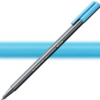 Staedtler 334-34 Triplus, Fineliner Pen, 0.3 mm Aqua Blue; Slim and lightweight with a 0.3mm superfine, metal-clad tip; Ergonomic, triangular-shaped barrel for fatigue-free writing; Dry-safe feature allows for several days of cap-off time without ink drying out; Acid-free; Dimensions 6.3" x 0.35" x 0.35"; Weight 0.1 lbs; EAN 4007817334034 (STAEDTLER33434 STAEDTLER 334-34 FINELINER ALVIN 0.3mm AQUA BLUE) 