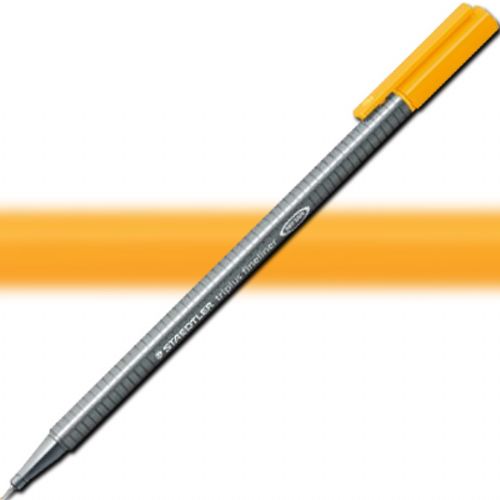 Staedtler 334-43 Triplus, Fineliner Pen, 0.3 mm Light Orange; Slim and lightweight with a 0.3mm superfine, metal-clad tip; Ergonomic, triangular-shaped barrel for fatigue-free writing; Dry-safe feature allows for several days of cap-off time without ink drying out; Acid-free; Dimensions 6.3