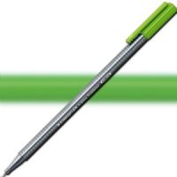 Staedtler 334-51 Triplus, Fineliner Pen, 0.3 mm Light Green; Slim and lightweight with a 0.3mm superfine, metal-clad tip; Ergonomic, triangular-shaped barrel for fatigue-free writing; Dry-safe feature allows for several days of cap-off time without ink drying out; Acid-free; Dimensions 6.3" x 0.35" x 0.35"; Weight 0.1 lbs; EAN 4007817334041 (STAEDTLER33451 STAEDTLER 334-51 FINELINER ALVIN 0.3mm LIGHT GREEN) 