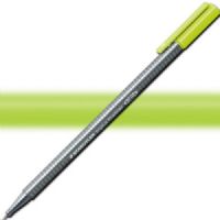 Staedtler 334-53 Triplus, Fineliner Pen, 0.3 mm Lime Green; Slim and lightweight with a 0.3mm superfine, metal-clad tip; Ergonomic, triangular-shaped barrel for fatigue-free writing; Dry-safe feature allows for several days of cap-off time without ink drying out; Acid-free; Dimensions 6.3" x 0.35" x 0.35"; Weight 0.1 lbs; EAN 4007817331101 (STAEDTLER33453 STAEDTLER 334-53 FINELINER ALVIN 0.3mm LIME GREEN) 