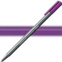 Staedtler 334-6 Triplus, Fineliner Pen, 0.3 mm Violet; Slim and lightweight with a 0.3mm superfine, metal-clad tip; Ergonomic, triangular-shaped barrel for fatigue-free writing; Dry-safe feature allows for several days of cap-off time without ink drying out; Acid-free; Dimensions 6.3" x 0.35" x 0.35"; Weight 0.1 lbs; EAN 4007817334096 (STAEDTLER3346 STAEDTLER 334-6 FINELINER ALVIN 0.3mm VIOLET) 