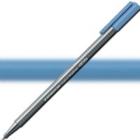 Staedtler 334-63 Triplus, Fineliner Pen, 0.3 mm Delft Blue; Slim and lightweight with a 0.3mm superfine, metal-clad tip; Ergonomic, triangular-shaped barrel for fatigue-free writing; Dry-safe feature allows for several days of cap-off time without ink drying out; Acid-free; Dimensions 6.3" x 0.35" x 0.35"; Weight 0.1 lbs; EAN 4007817331118 (STAEDTLER33463 STAEDTLER 334-63 FINELINER ALVIN 0.3mm DELFT BLUE) 
