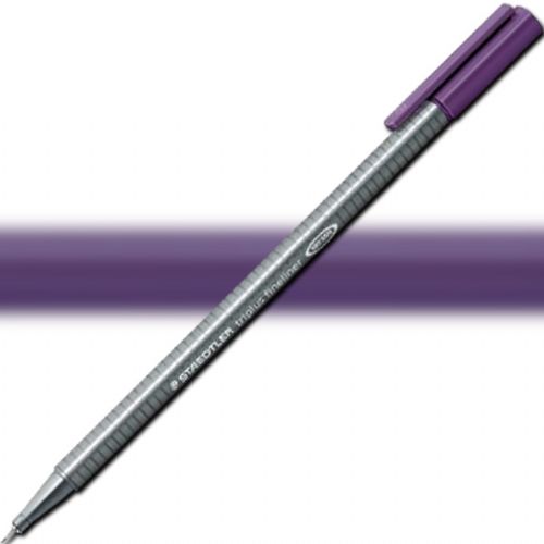 Staedtler 334-69 Triplus, Fineliner Pen, 0.3 mm Red Violet; Slim and lightweight with a 0.3mm superfine, metal-clad tip; Ergonomic, triangular-shaped barrel for fatigue-free writing; Dry-safe feature allows for several days of cap-off time without ink drying out; Acid-free; Dimensions 6.3