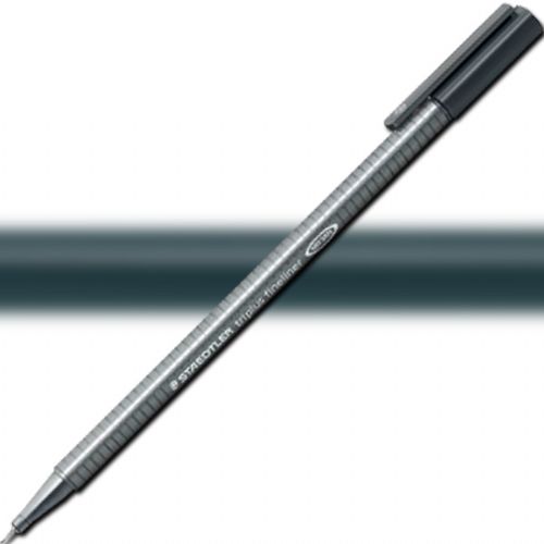 Staedtler 334-8 Triplus, Fineliner Pen, 0.3 mm Grey; Slim and lightweight with a 0.3mm superfine, metal-clad tip; Ergonomic, triangular-shaped barrel for fatigue-free writing; Dry-safe feature allows for several days of cap-off time without ink drying out; Acid-free; Dimensions 6.3