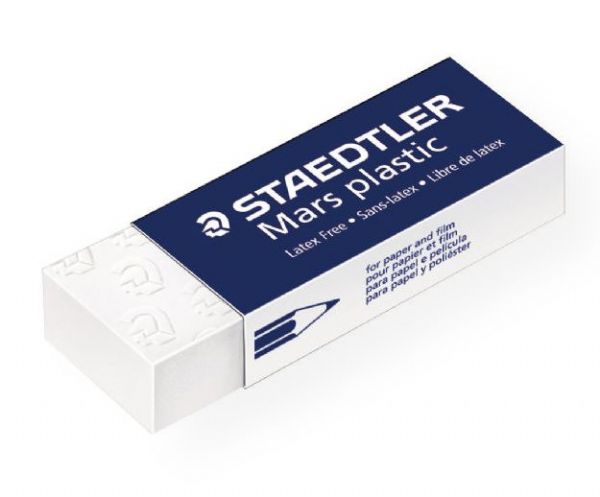 Staedtler 52650 Erasers; Removes graphite from paper, vellum, and drafting film; Includes eraser sleeve; Size: 5.125