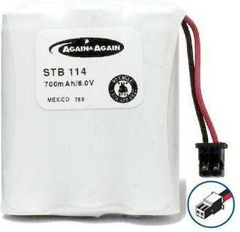 Again & Again STB 114; Cordless Phone Replacement Battery, fits 3AA w/Mitsumi- Cobra, Panasonic,Sharp, Sony, Uniden (STB-114, STB114)