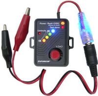 Seco-Larm ST-BT02Q ENFORCER 6 in 1 Battery Tester; Indicates the condition of rechargeable gel-type 12VDC batteries; Visual LED indicators (Blue - excellent, Green - good, Yellow - weak, Red - bad); Equipped with a momentary simulated load; Built-in alligator clips for easy connection; Reverse-polarity protection; Portable and easy to use; UPC 676544011156 (STBT02Q ST BT02Q STB-T02Q STBT-02Q)  
