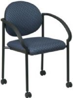 Office Star STC3440-78 Stack Chair with Casters and Arms, Trinket Cadet, Thick Padded Seat and Back with Molded Foam, Stackable, Black Frame with Dual Wheel Carpet Casters, 19" W x 20" D x 2" T Seat Size, 18" W x 15.5" H x 2" T Back Size, 21.25" Arms Inside, 26" Arms to Floor Min, 19" Seat Height (STC344078 STC3440 78 STC-3440-78 STC-3440 STC 3440-78) 