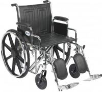 Drive Medical STD20ECDFAHD-ELR Sentra EC Heavy Duty Wheelchair, Detachable Desk Arms, Elevating Leg Rests, 20" Seat, 8" Casters, 4 Number of Wheels, 14" Armrest Length, 12.5" Closed Width, 24" x 2" Rear Wheels, 18" Seat Depth, 20" Seat Width, 16" Back of Chair Height, 8" Seat to Armrest Height, 27.5" Armrest to Floor Height, 17.5"-19.5" Seat to Floor Height, 450 lbs Product Weight Capacity, UPC 822383233949 (STD20ECDFAHD-ELR STD20ECDFAHDELR STD20ECDFAHD ELR) 