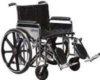 Drive Medical STD24DDA-ELR Sentra Extra Heavy Duty Wheelchair, Detachable Desk Arms, Elevating Leg Rests, 24"Seat, 4 Number of Wheels, 8" Casters, 13" Closed Width, 10" Armrest Length, 27.5" Armrest to Floor Height, 18" Back of Chair Height, 24" x 2" Rear Wheels, 18" Seat Depth, 24" Seat Width, 8" Seat to Armrest Height, 17.5"-19.5" Seat to Floor Height, 500 lbs Product Weight Capacity, UPC 822383192000 (STD24DDA-ELR STD24DDA ELR STD24DDAELR) 