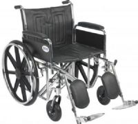 Drive Medical STD24ECDFA-ELR Sentra EC Heavy Duty Wheelchair, Detachable Full Arms, Elevating Leg Rests, 24" Seat, 4 Number of Wheels, 8" Casters, 14" Armrest Length, 18" Back of Chair Height, 12.5" Closed Width, 24" x 2" Rear Wheels, 18" Seat Depth, 24" Seat Width, 8" Seat to Armrest Height, 27.5" Armrest to Floor Height, 17.5"-19.5" Seat to Floor Height, 42" x 12.5" x 36" Folded Dimensions, UPC 822383221021 (STD24ECDFA-ELR STD24ECDFA ELR STD24ECDFAELR) 