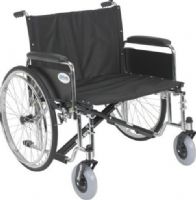 Drive Medical STD26ECDFA Sentra EC Heavy Duty Extra Wide Wheelchair, Detachable Full Arms, 26" Seat, 4 Number of Wheels, 8" Casters, 14" Armrest Length, 14" Closed Width, 24" x 2" Rear Wheels, 20" Seat Depth, 26" Seat Width 8" Seat to Armrest Height, 19.5" Seat to Floor Height, 18" Back of Chair Height, 27.5" Armrest to Floor Height, 700 lbs Product Weight Capacity, 43" x 14" x 35" Folded Dimensions, UPC 822383137230 (STD26ECDFA STD26-ECD-FA STD26 ECD FA) 