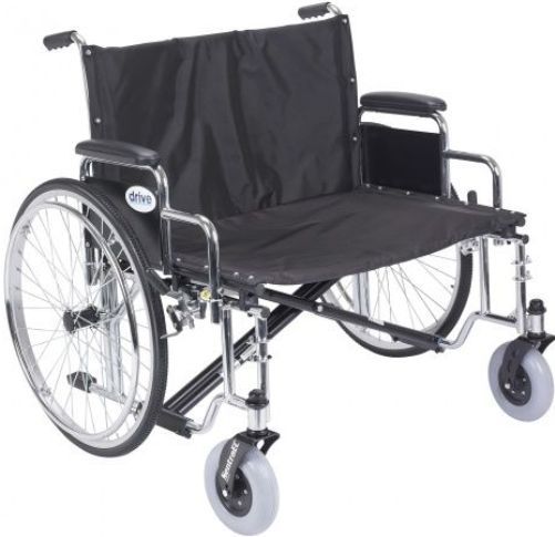 Drive Medical STD30ECDDA Sentra EC Heavy Duty Extra Wide Wheelchair, Detachable Full Arms, 30